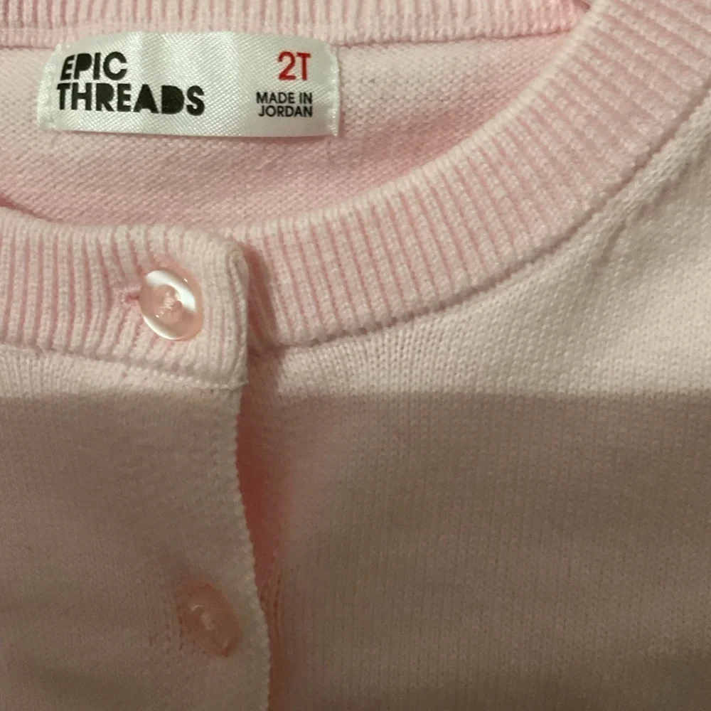 Epic Threads Toddler Girls Solid Knit Pink Cardigan. Size 2T NWT